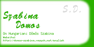 szabina domos business card